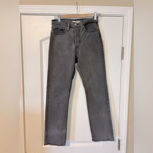 Levi’s Wedgie Straight, Washed Black jeans